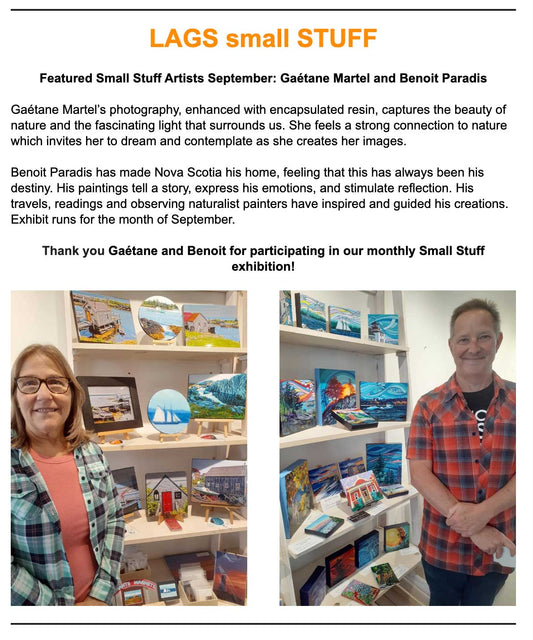 Small stuff exhibition Lunenburg art Gallery Society